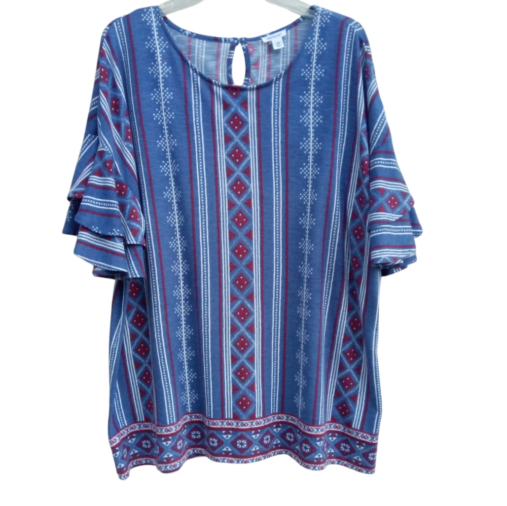 Westport Bell Sleeved Knit Top sz 2X